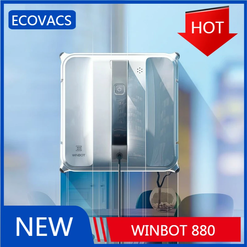 NEW 100-240V ECOVACS WINBOT W1 PRO 2800PA Intelligent Anti-collision Window  cleaning robot robotic vacuum cleaner