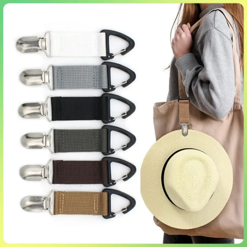 1PCS Black Bag Clip Convenient And Practical Hiking Supplies White Hat Clip Simple Installation Sports And Entertainment 12.6cm-animated-img