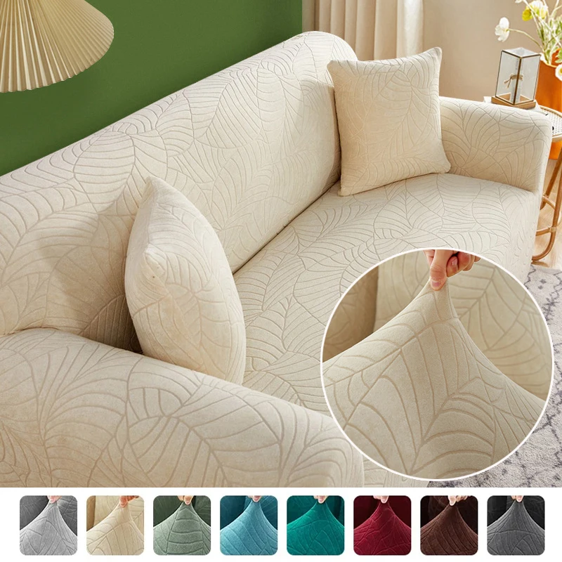 Sofa Cover for Living Room Thick Elastic Jacquard Cover for Sofa Couch Armchair 1/2/3/4 Seater L Shaped Corner Sofa Cover-animated-img