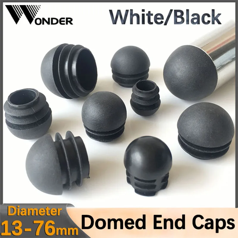 Plastic Round pipe plug tube Domed End Caps non slip Chair Leg Foot dust cover Floor Protector pad Furniture Accessories 13-76mm-animated-img