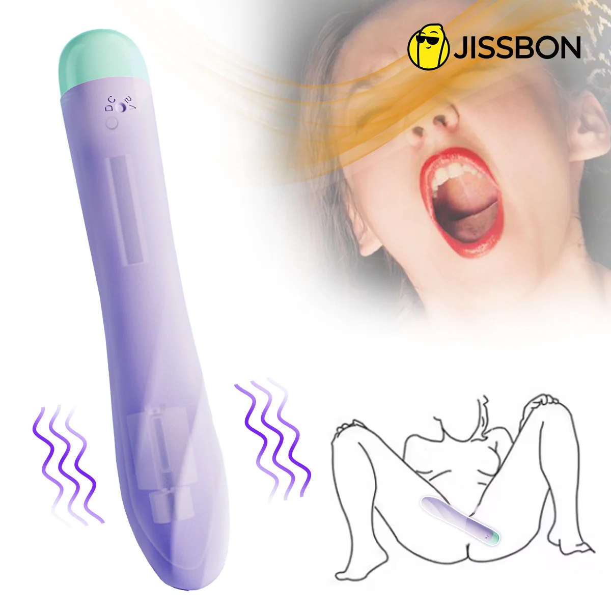 Jissbon G-Spot Vibrator Clitoral Stimulator  Nipple Toys Sex Dildo Vibrator Massarger Penetration Adult Sex Toys for Women-animated-img