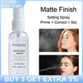 Phoera 50ml פריימר מט עמיד לאורך זמן שקוף לתקן איפור ספריי שמן בקרת שמן נייד טבעי איפור לתקן מייקאפ ספריי