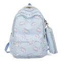 Cinnamoroll Series Backpack Set, Cartoon Anime Schoolbag, Casual Large Capacity Daypack, Student Kids Travel Commute Knapsack preview-2