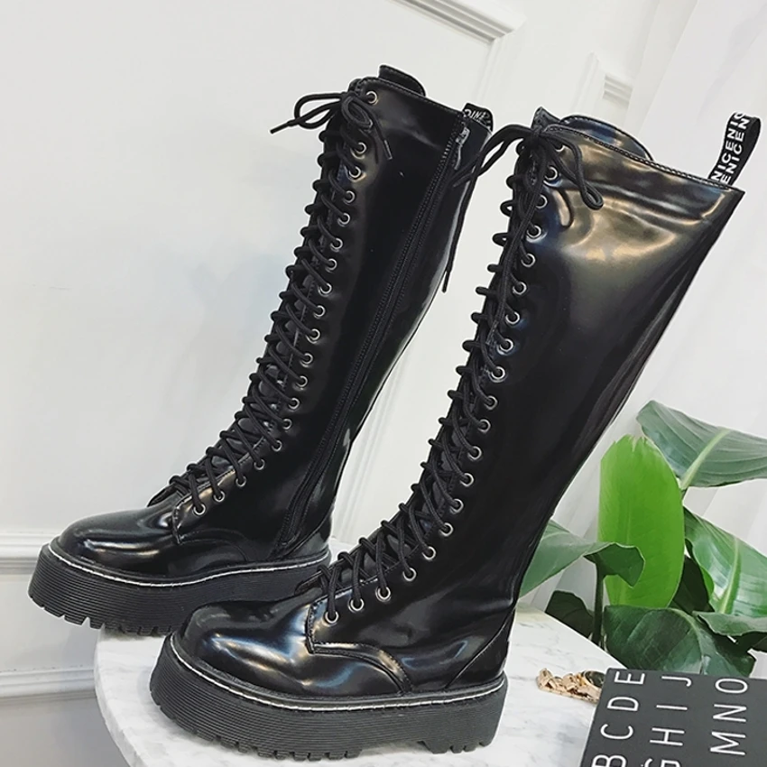 womens lace up motorcycle boots