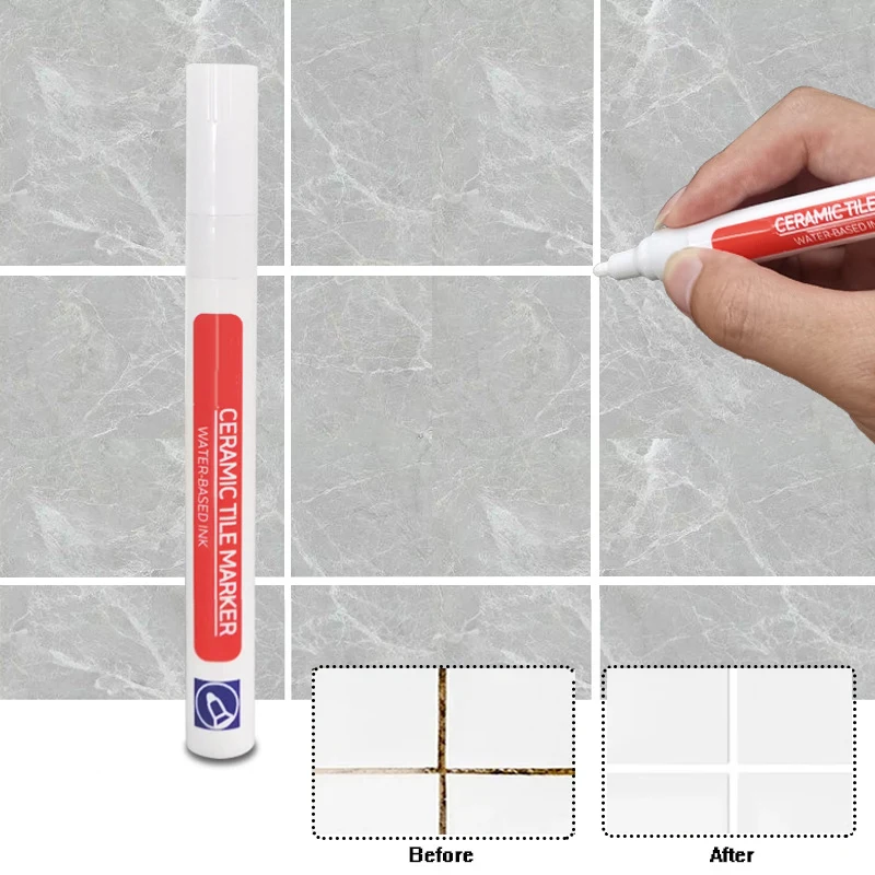 12Color Waterproof Tile Seam Marker Pen Grout Tile Marker Wall Seam Pen For Tile Floor Bathroom Decontamination Seam Repair Tool-animated-img