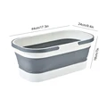 Large Capacity Barrel with Wheel Portable Wash Bucket with Handle Space Saving for Camping Traveling Picnic preview-5