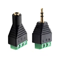 5/20/100PCS Female Video Balun 3 Pole 3.5mm Stereo Male to AV Screw Terminal Stereo Jack 3.5mm Female 3Pin Terminal Block