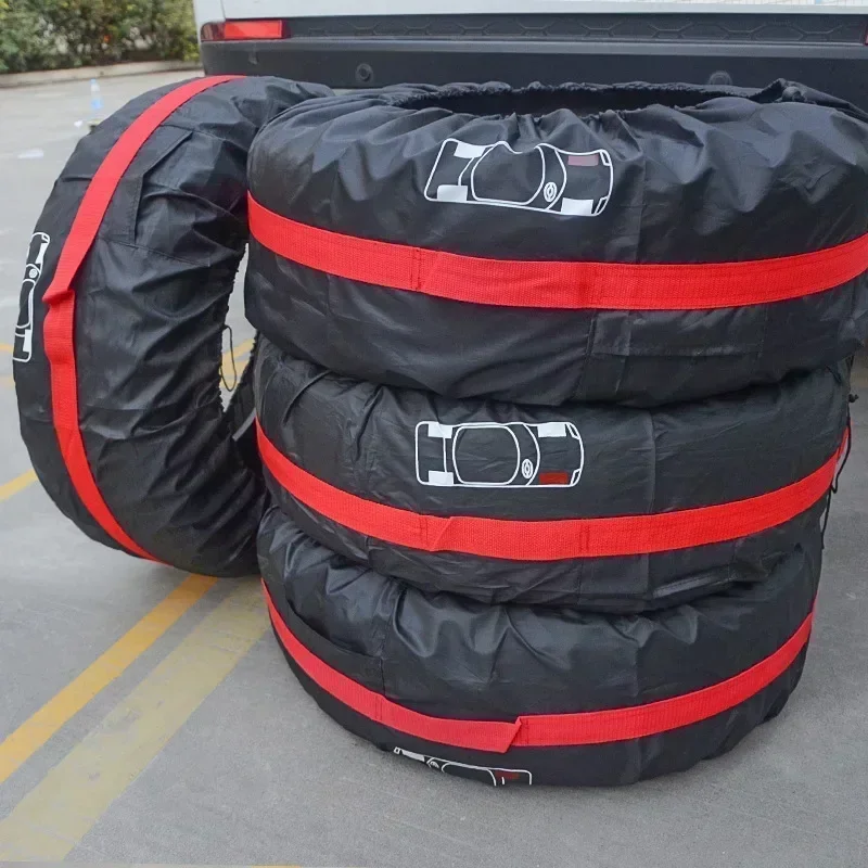 Universal Car Spare Tire Covers Case Auto Wheel Tires Storage Bags 210D Oxford Cloth Dust-proof Protector Car Accessories-animated-img
