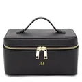 Ladies Saffiano Split Leather Travel Toiletry Case Bag Portable Hanging Makeup Organizer Box Dopp Kit Cosmetic Bag For Women