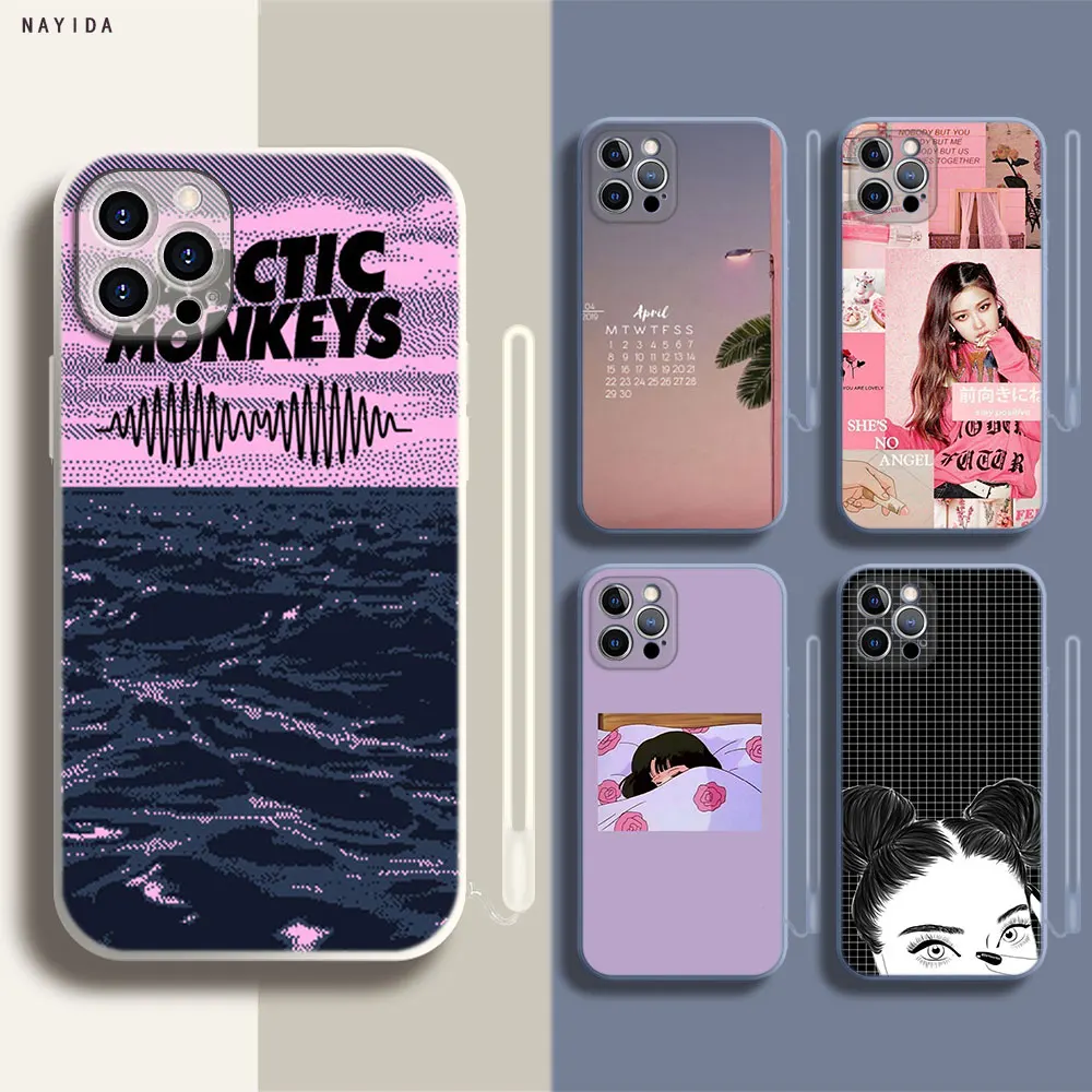 Купить Алиэкспресс | Phone Case For Iphone 14 13 11 12 Mini Pro XS Max XR X  Soft Silicone TPU New Cover Pink Aesthetics Aesthetic Hard