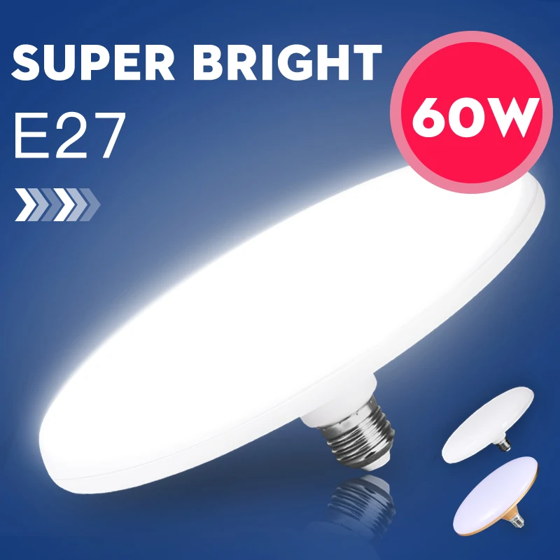 Bulb E27 Home Led 220v Lamp Indoor Lighting Bulbs Round Super Bright Living Room Fluorescent UFO Shape Light Ceiling lamps Led-animated-img