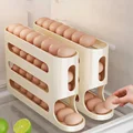ארבע שכבות אוטומטיות מחזיק מדף ביצים מקרר אחסון ארגז מטבח מקרר מתקן ביצים מקרר