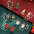 5 Pairs/Set Christmas Ear Clip Earrings For Women Zircon Xmas Tree Santa Claus Snowflake Ear Bone Clip Earring Party Jewelry preview-3