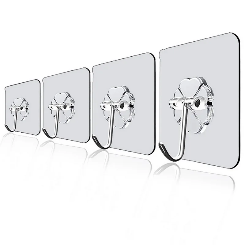 10pcs Strong Adhesive Seamless Sticky Wall Hook Nail Mounting Rack