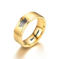 Gold Colour King Queen Crown Stainless Steel Couple Rings for Lovers Promise Men Women Valentine's Day Gifts preview-3