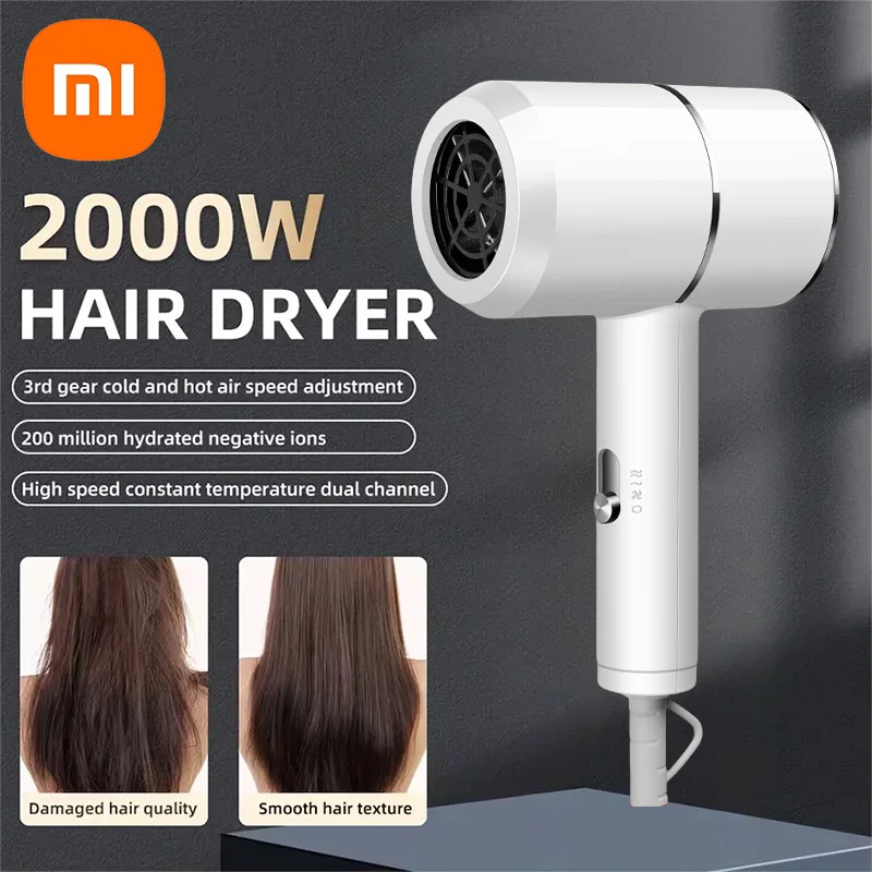 Xiaomi 2000W Hair Dryer Negative Lonic Blow No Harm To Hair High-speed Electric Turbine Airflow Constant Temperature Hair Care-animated-img