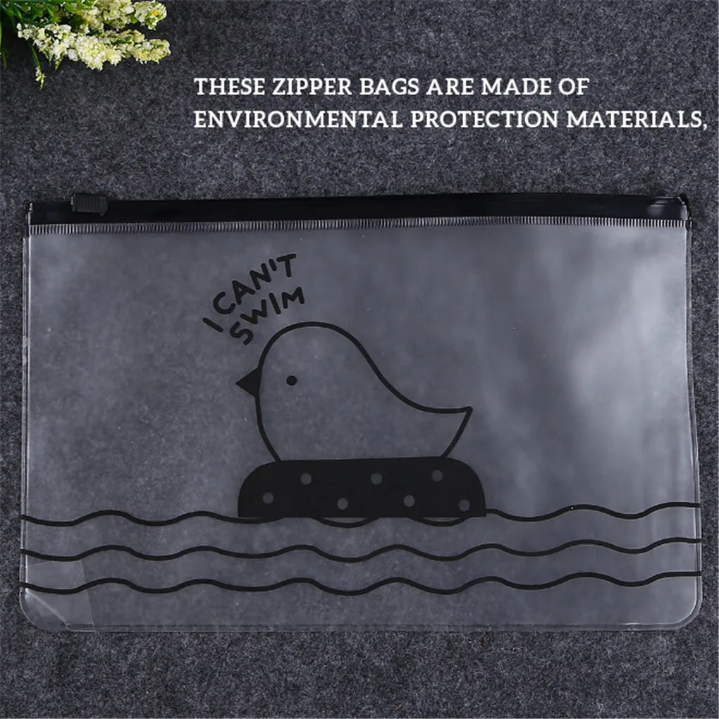 10 Pieces Zipper Storage Bag Portable Dust-proof Pocket Stationery Packaging Organizer Household Travelling 21x14cm-animated-img