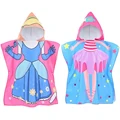 Princess Girl Beach Towel with Hood for 0-8 Years Boy Girl Children Hooded Towel Bath Robe for Kids Pajamas preview-1