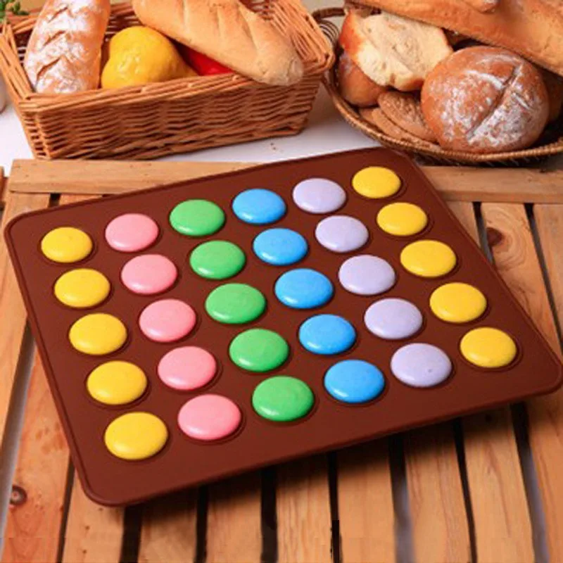 Silicone Baking Mat Large Macaroon Baking Mold  Pastry Tools Cookie Decorations Tools Mold Cupcake-animated-img