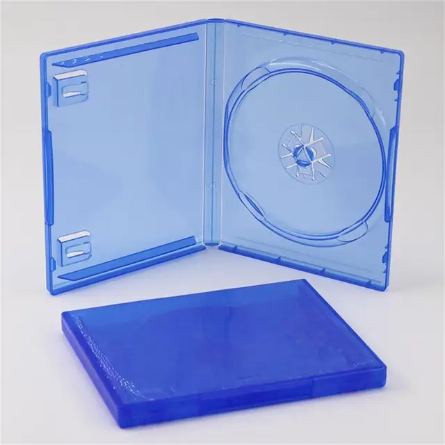 1pc for Sony PS5 / PS4 Replacement CD Game Case Blue Cover Protective Box Game Disk Holder CD DVD Discs Storage Bracket Box-animated-img