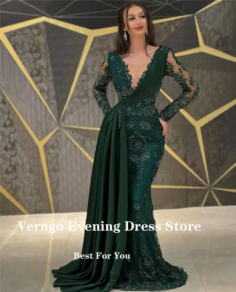 Verngo Exquisite Dark Green Lace 
