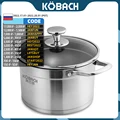 KOBACH stock pot 4L stainless steel soup pot kitchen stew pot kitchen cookware stock pot with lid preview-1