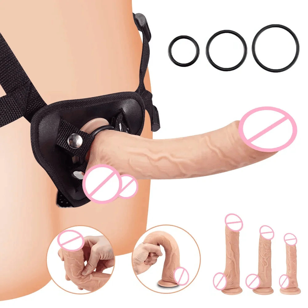 Купить Алиэкспресс | Strap-on Realistic Dildo Pants for Women Lesbian  Suction Cup Dildo Strapon Harness Belt With Rings Anal Plug Adult Games Sex  Toy