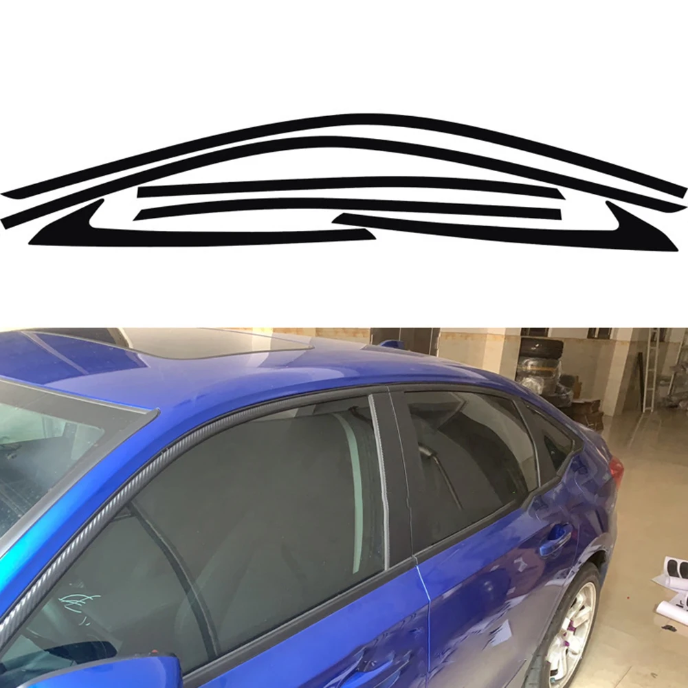 6pcs/set Car Sticker Side Window Vinyl For Honda For Civic Sedan 2022 2023 Car Exterior Decoration Auto Accessories-animated-img