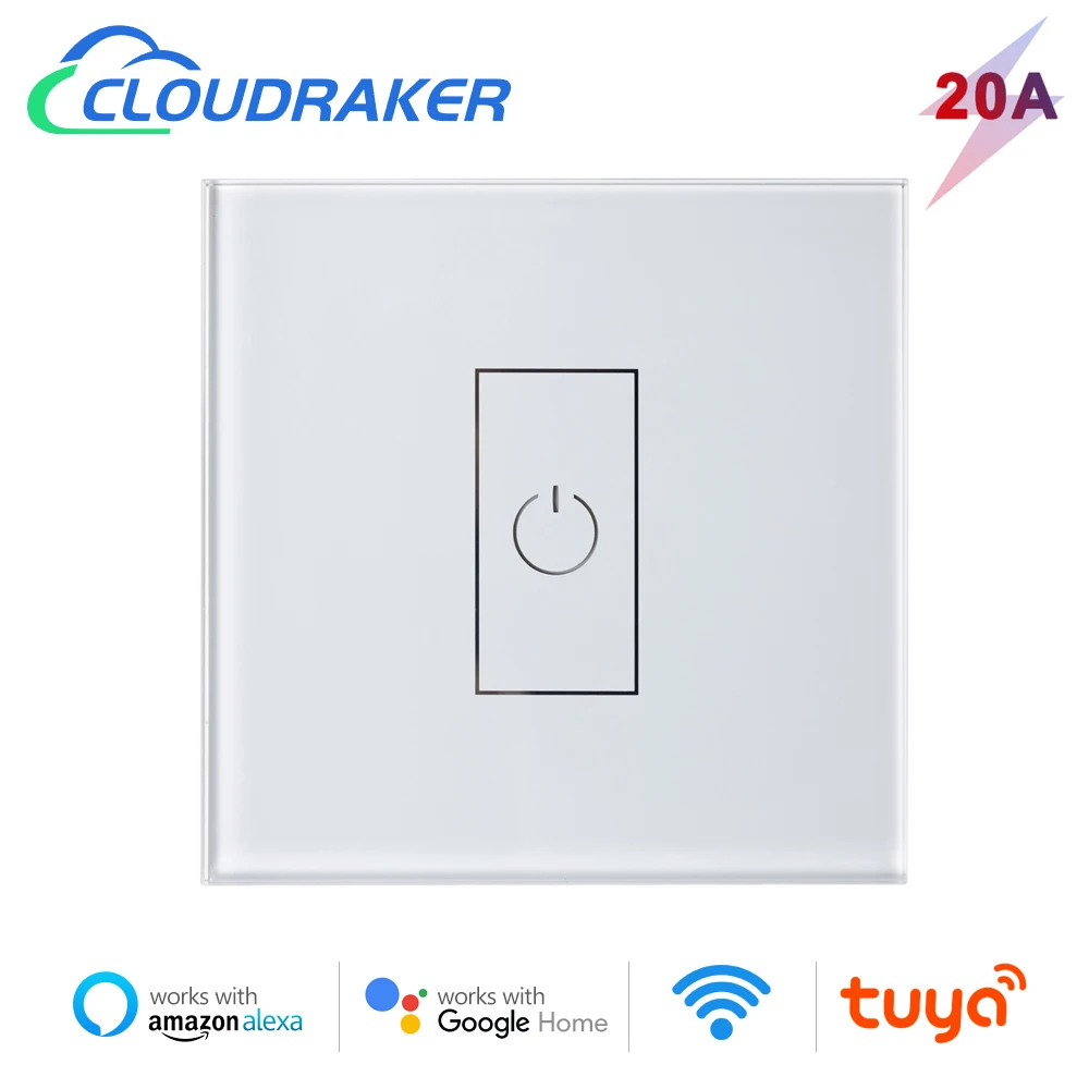 Smart Wifi High Power Switch 20A Energy Saving for Boiler Water Heater Air Conditioner Works with Alexa Google Assistant Siri-animated-img