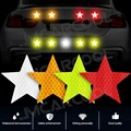 10pcs Car Bumper Reflective Safety Strip Stickers Car Star Reflective Sticker Reflective Vehicle Warning Safety Tape Waterproof preview-4