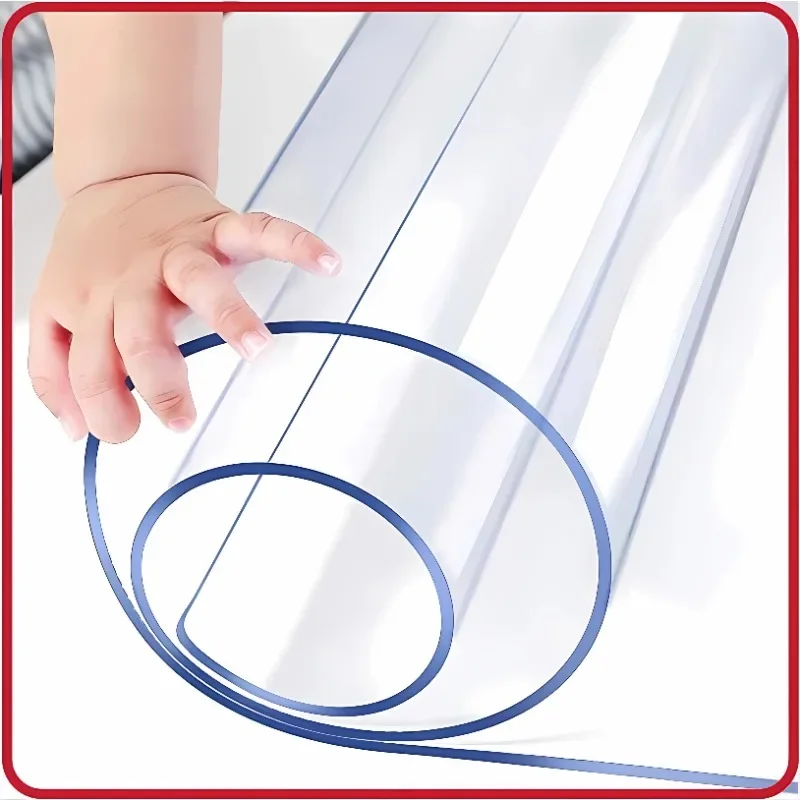 Clear Table ProtectorPlastic Table Cover Protector, Desk Protector Mat, Desk Pad Waterproof PVC Table Protecto-animated-img