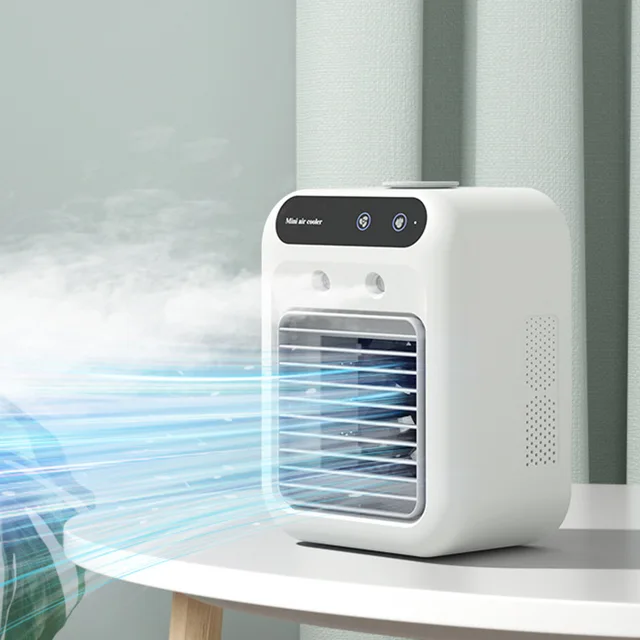 Xiaomi Mijia Portable Mini Air Conditioner Cooler 500ml Water Cooling Fan Air Conditioning Cooler Office Mobile Air Conditioner-animated-img
