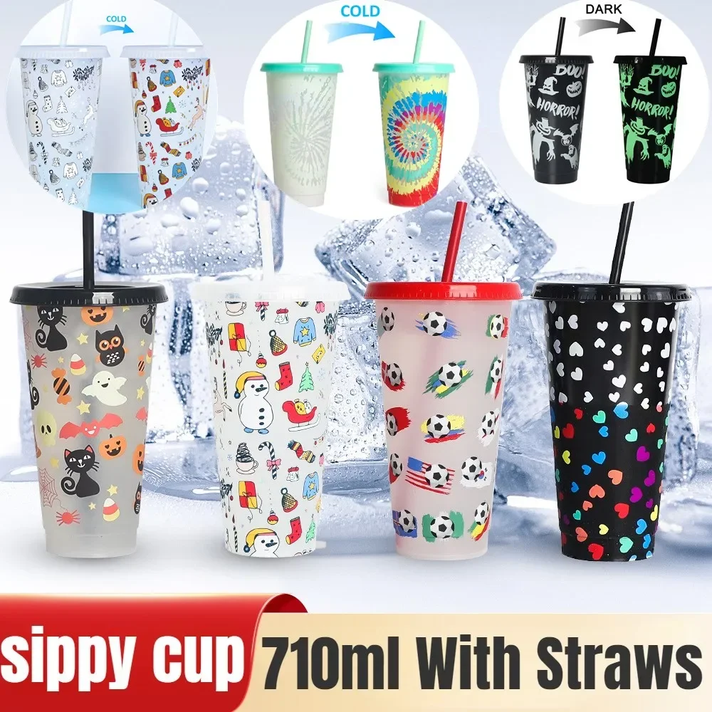 1pc 450ml Cat Ear Shape Straw Cup,Double Walled with Straw Reusable Smoothie  Cup,Glitter Star Water Bottle Beverage Cup - AliExpress