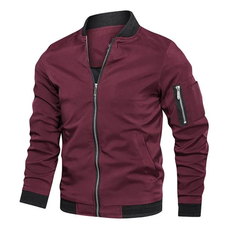 Mens Casual Jacket Fashion Zip 