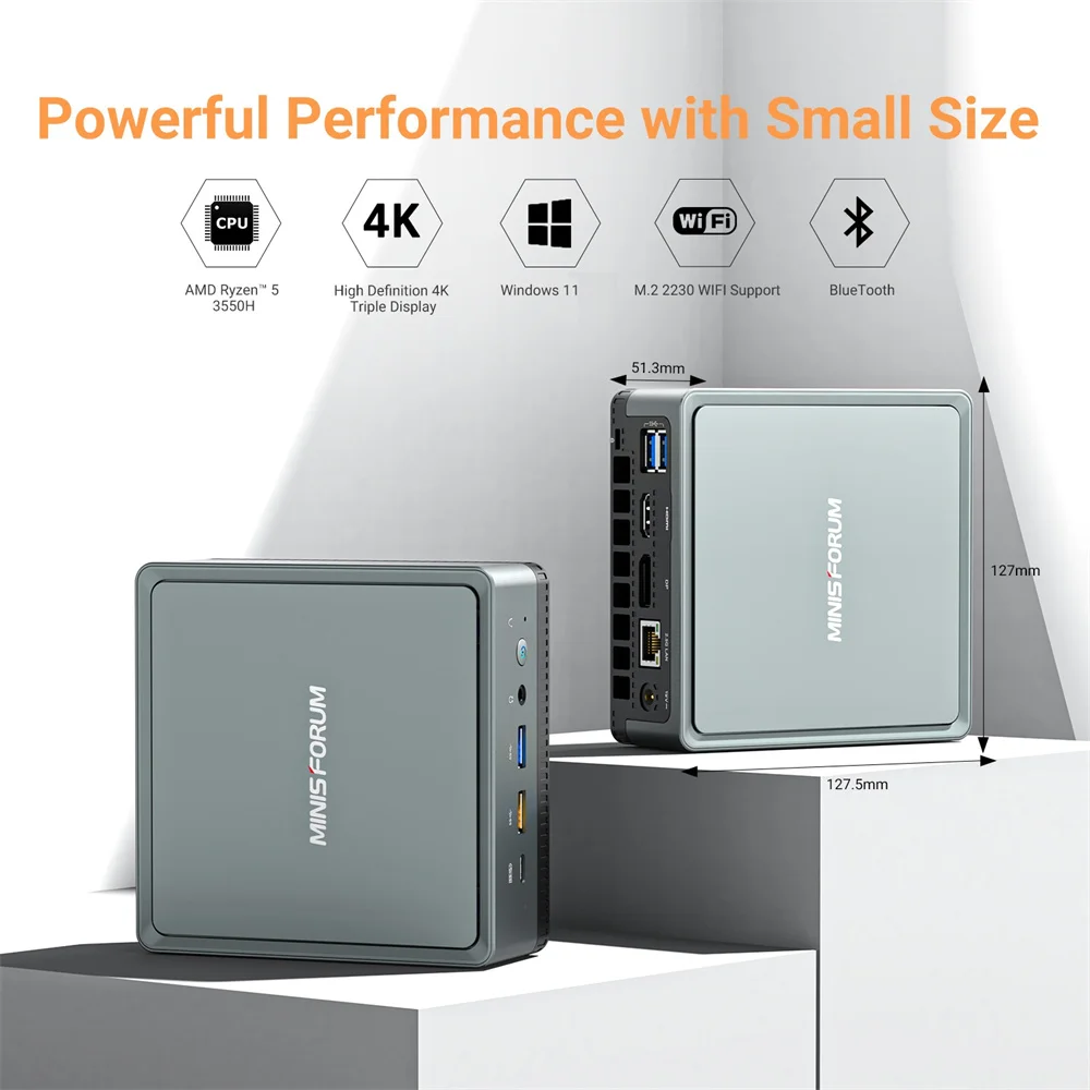 mini-PC Ryzen 5 3550H 8GB 256GB