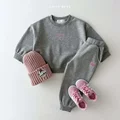 Children's Autumn/winter Fashionable Letter Pattern Loose-fit Sweatshirt 2-piece Set Casual Round Neck Boys Girls Outfits preview-4