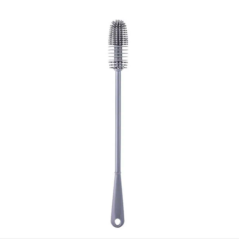 Bottle Brush Insulation Cup Washing No Deadend Long Handled Silicone Cleaning Brush Household Multifunctional Cleaning Tools-animated-img