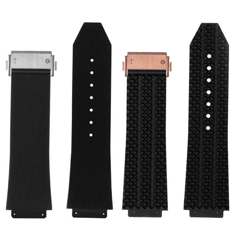 26mm * 19mm 25mm*17mm High-Quality Silicone Rubber Watch Strap Suitable For HUBLOT Wheel Hub Watchbands  men Strap Of Big-animated-img