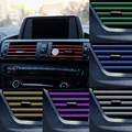 10Pcs U-shaped Car Air Outlet Decorative Strip Chrome-Plated PVC Car Interior Styling Decor Clip Trim Auto Interior Accessories