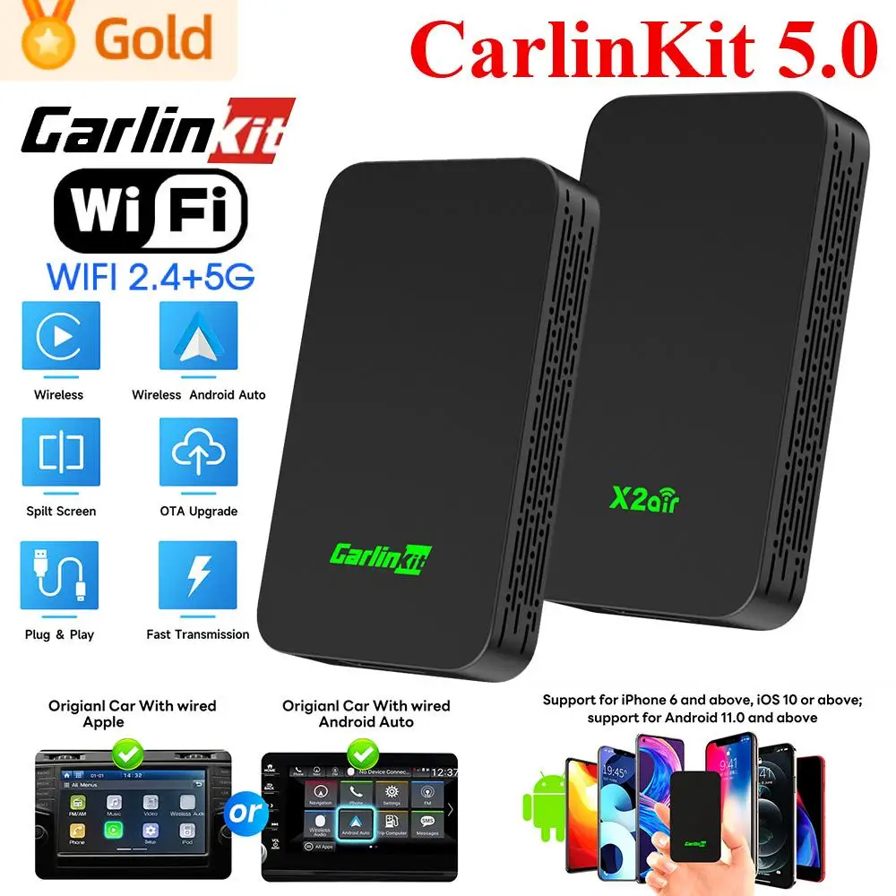 2air Carlinkit 5.0 Apple Carplay Android Auto Wireless Adapter For Mazda  Chevrolet Volvo Ford Toyota Porsche Haval Lexus Renault