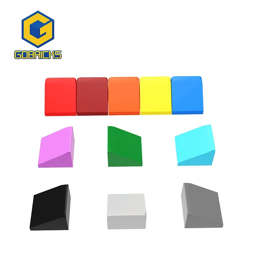 Gobricks 10Pcs MOC Parts 54200 50746 Slope 30° 1 x 1 x 2/3 Brick Changeover Catch for High-tech Building Blocks Parts DIY Toys-animated-img