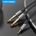 Vention 3.5mm to Double 6.5mm TRS Cable AUX Male Mono 6.5 Jack to Stereo 3.5 Jack Audio Cable for Mixer Amplifier 6.35mm Adapter
