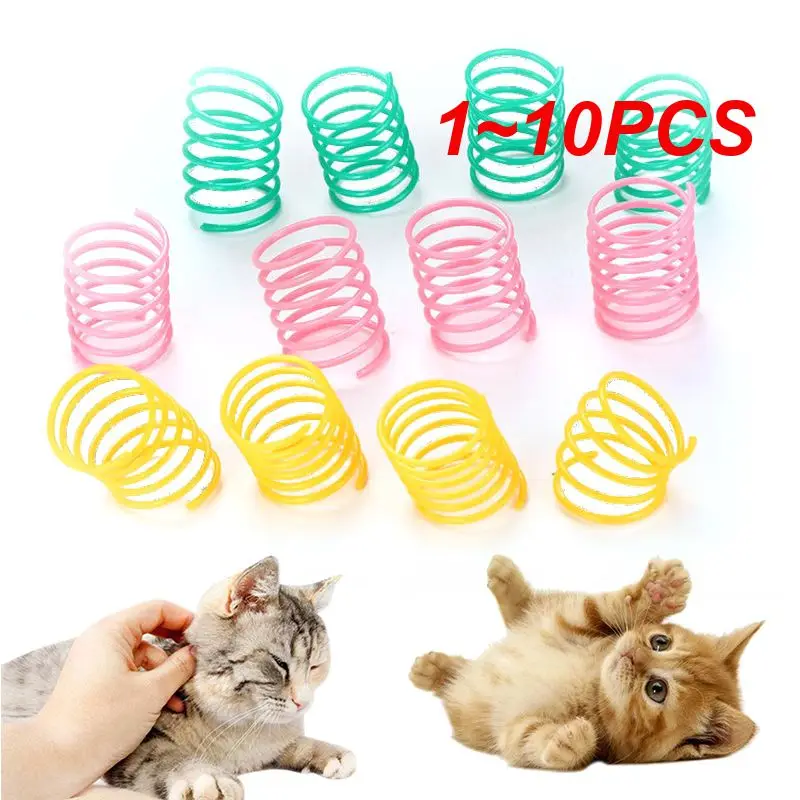 4/Kitten Coil Spiral Springs Cat Toys Interactive Gauge Cat Spring Toy Colorful Springs Cat Pet Toy Pet Products-animated-img