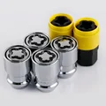 4pcs nuts+2keys M12X1.5 M12X1.25 High Quality Anti-theft 36mm Security Steel Wheel Lock Lug Nuts Locking nut preview-1