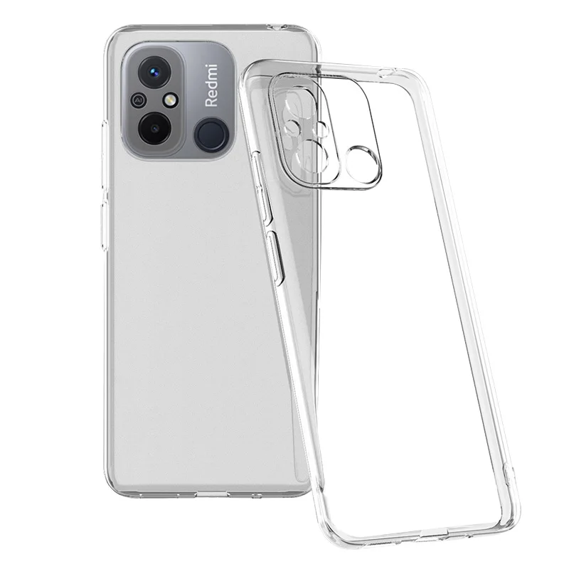 Transparent Protective Case For Xiaomi Redmi 12 12C Clear Silicone Shell For Redmi Note 12 Pro Plus 12T 12R Soft TPU Back Cover-animated-img