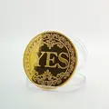 1PC Bronze Yes or No Commemorative Coin Souvenir Non-currency Coins Game Prop Challenge Coins Collection Decoration Crafts preview-2