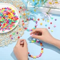 500pcs DIY Handmade Beaded Children's Toy Creative Loose Spacer Beads Crafts Making Bracelet Necklace Jewelry Kit Girl Toy Gift preview-2