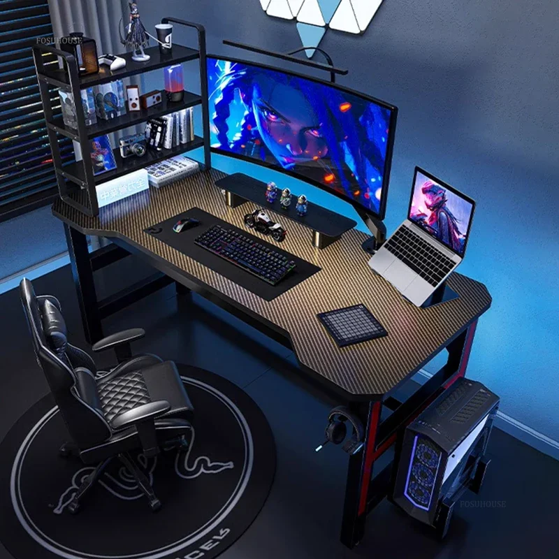 Luxury Desktop Computer Desks Simple Rental House Office Desk Furniture Home E-sports Gaming Desk Bedroom Student Study Table-animated-img