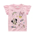 2024 Summer Baby Girls Clothing Set Cartoon Minnie Mouse T-shirt Jeans Pants 2Pcs For 2-6 Years Kids Clothes Child Tracksuit preview-3