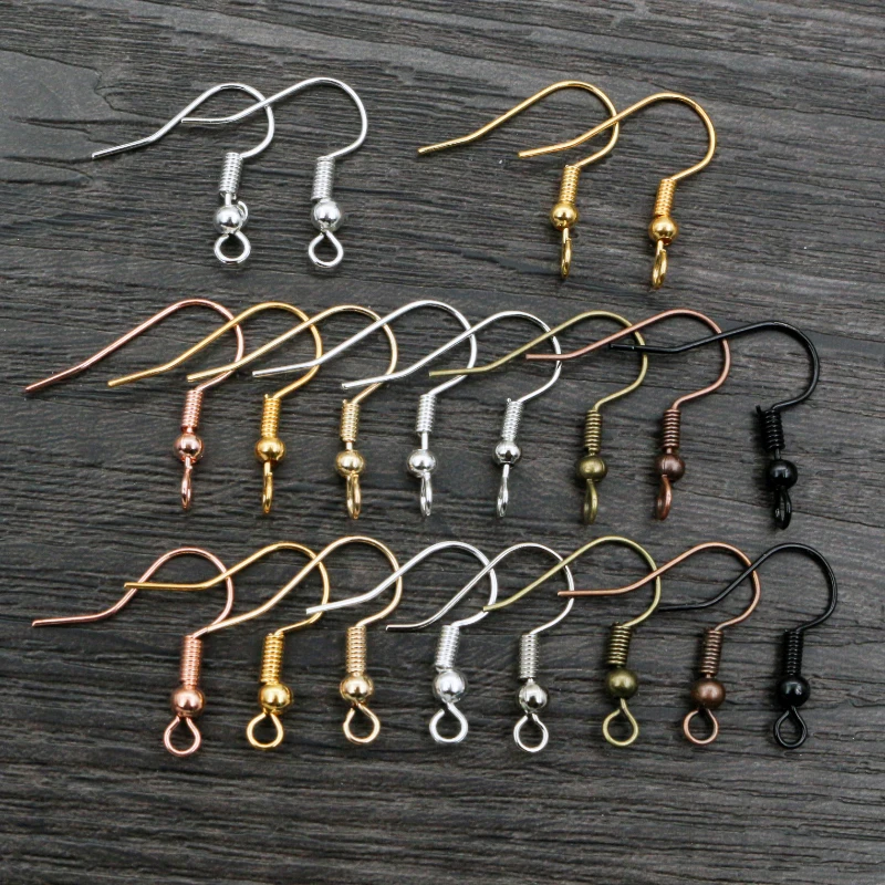 100Pcs Earrings Hooks -Hypoallergenic Ear Wires Fish Hook -Ball